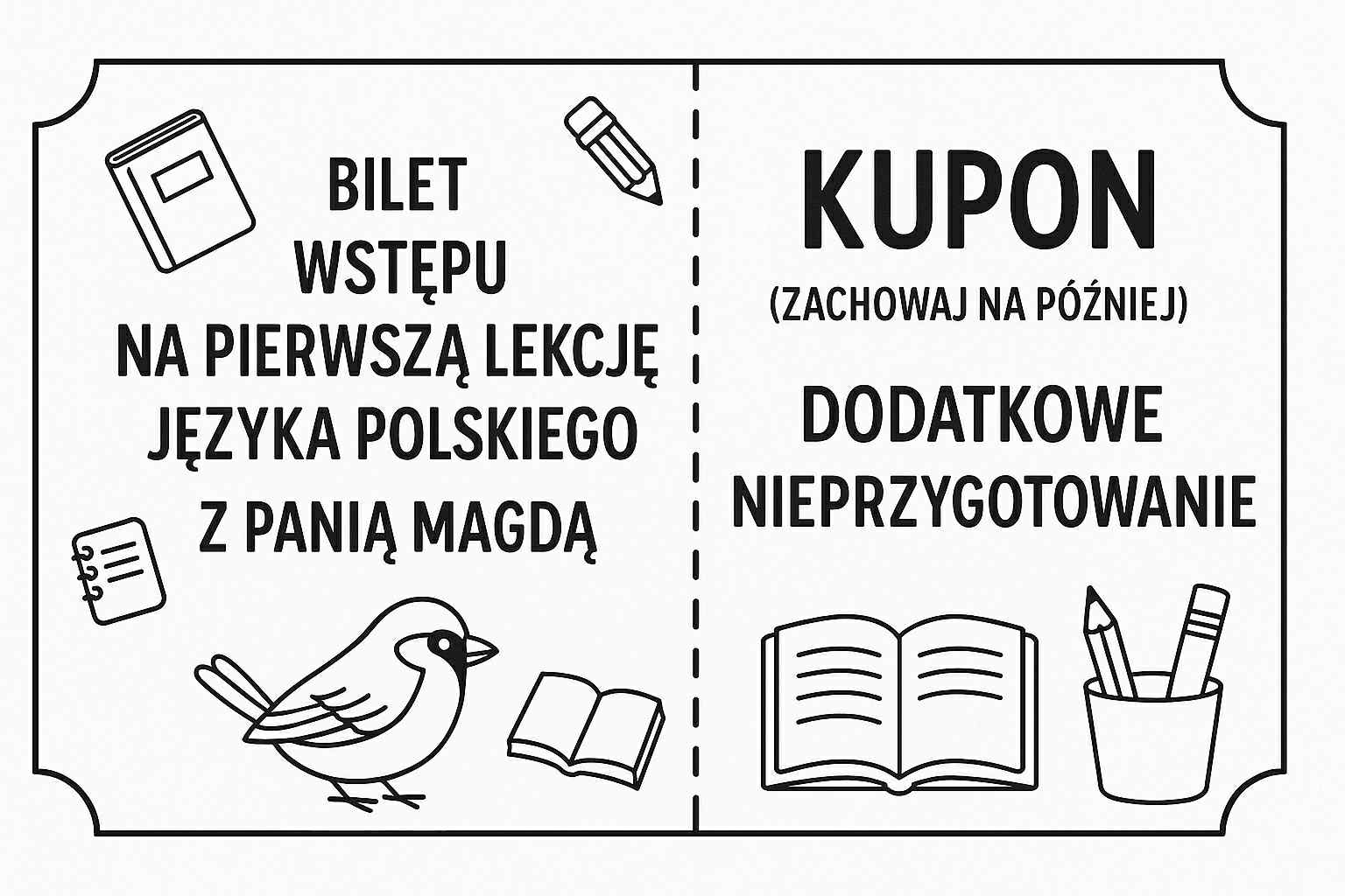 bilet wstępu na lekcję języka polskiego bilet-wstepu-na-lekcje-jezyka-polskiego